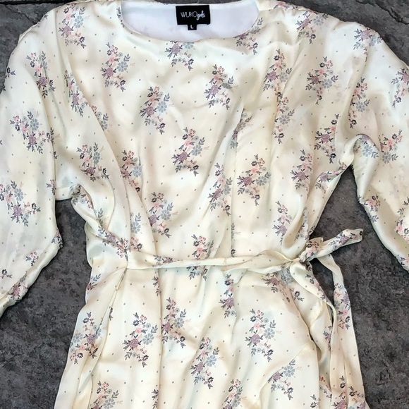 Wukogals floral long asymmetric dress size L - Picture 10 of 10